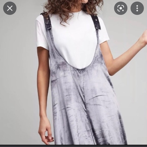 Maeve Anthropologie Velvet Wide Leg Jumpsuit M - Picture 3 of 5